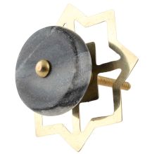 Grey Stone Flat Dresser Knob